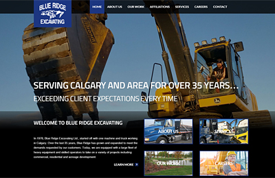 blueridge-excavating-calgary-website-design