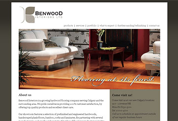 Calgary search engine optimization for Benwood Interiors