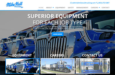mikevail-trucking-calgary-web-design