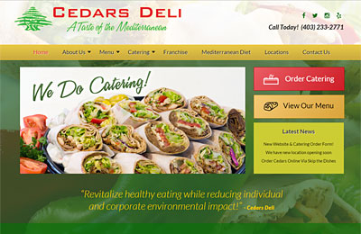 cedars-deli-calgary-website-design