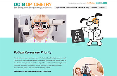 doig-optometry-calgary-web-design