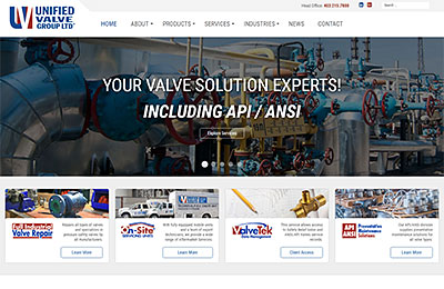 unified-valve-group-calgary-website-design