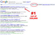 Calgarybid.ca is at position number one in Google: Another search engine optimization success story for Calgary web design company, Webcandy.ca.