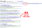 Horseshoeland.com is at position number four in Google: Another search engine optimization success story for Calgary web design company, Webcandy.ca.